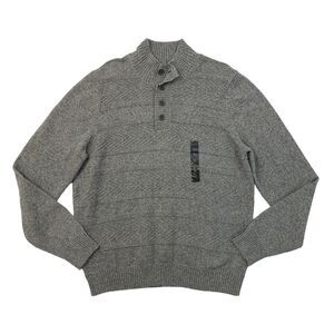 Marc Anthony Knit Sweater Mens XL Extra Large Cotton Nylon Alpaca Henley Mock